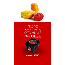 Пюре заморожене Кактуса Опунція з цукром 10%, Ponthier Франція, 1 кг